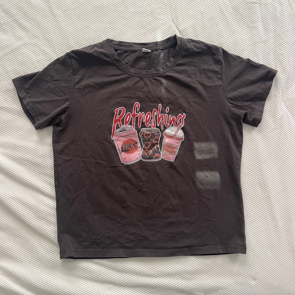 Refreshing Graphic Black T-Shirt